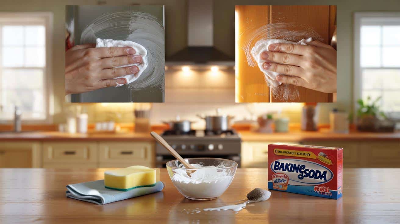 Prosty trik z kuchni babci. Jedno tanie domowe „puderko” sprawia, że szafki lśnią jak nowe