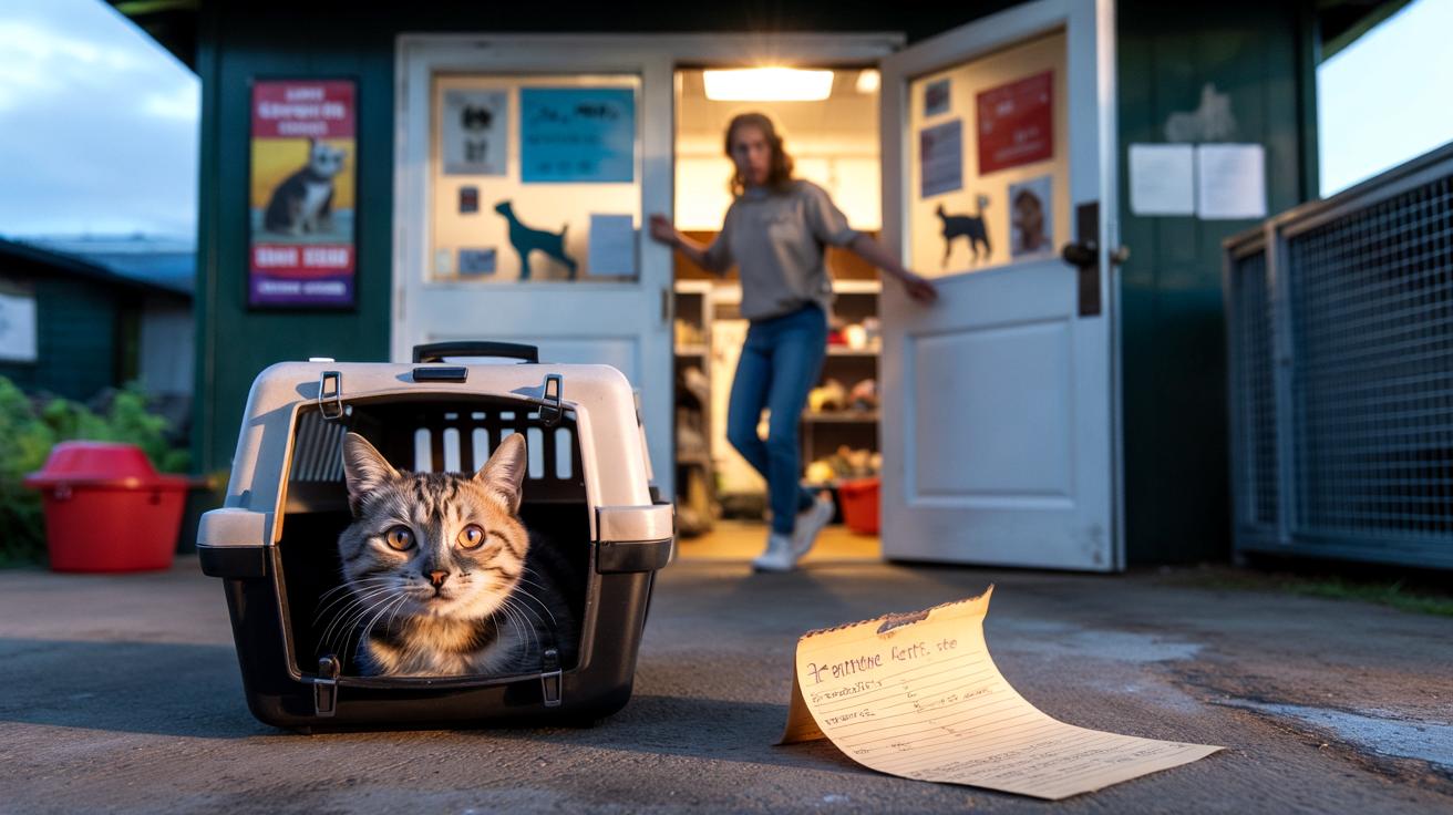 Przed drzwiami schroniska znaleźli torbę z kotem i listem, którego nie zapomną