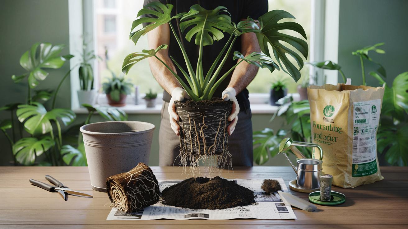 Przesadzanie monstery krok po kroku: kiedy jest najlepszy moment?