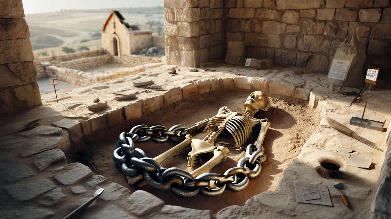 Przy Jerozolimie znaleziono zakutą w łańcuchy mniszkę z czasów Bizancjum