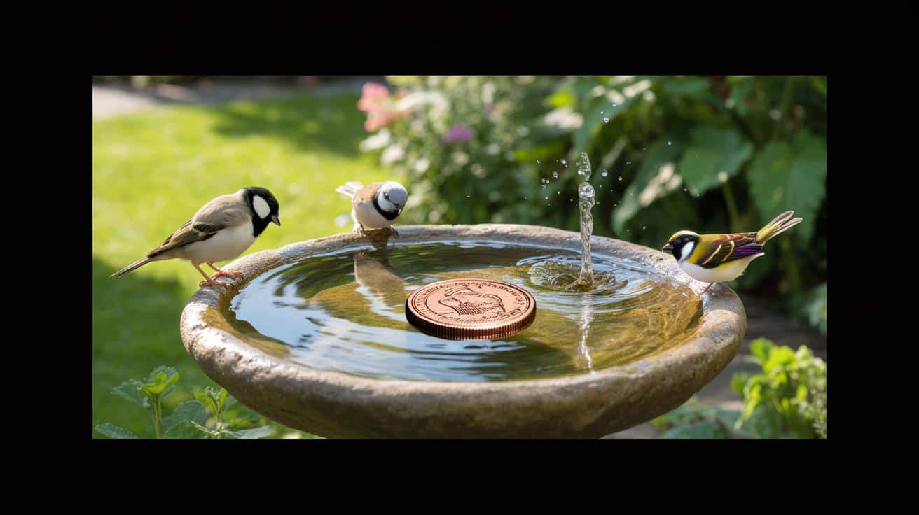 Masz w ogrodzie poidełko dla ptaków? Wrzuć do niego 1 grosz