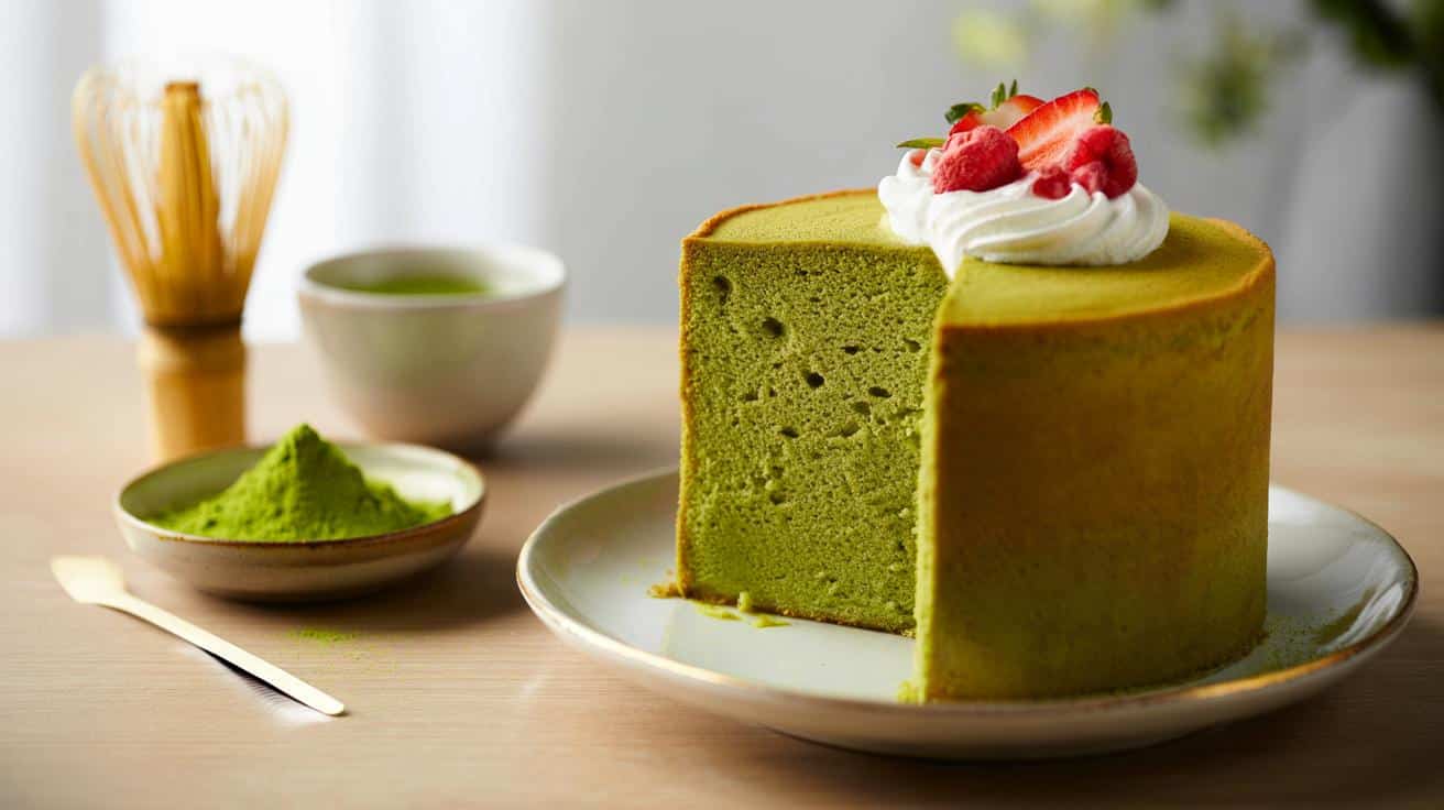 Puszyste ciasto matcha prosto z Japonii. Lekki deser w 50 minut