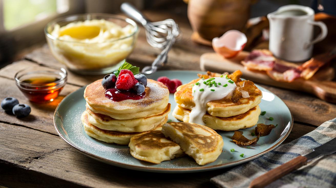 Puszyste placki z gotowanych ziemniaków. Genialny patent na szybki obiad