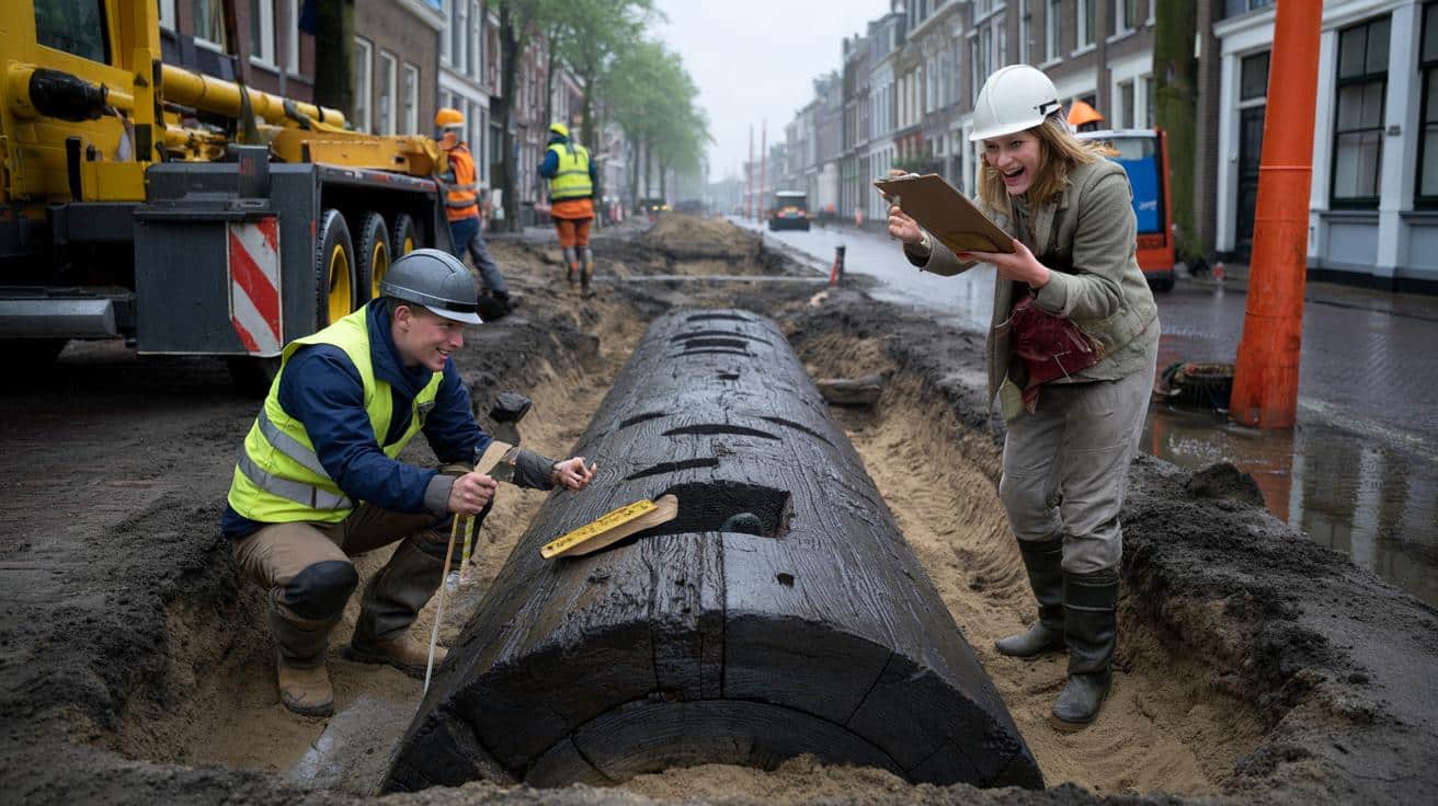 Holenderscy robotnicy trafili na średniowieczny statek. Jedna belka zmienia historię handlu