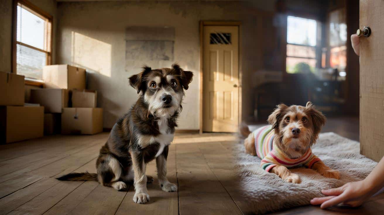 Rodzina wyjechała, a ona została w pustym mieszkaniu. Dziś znów merda ogonem