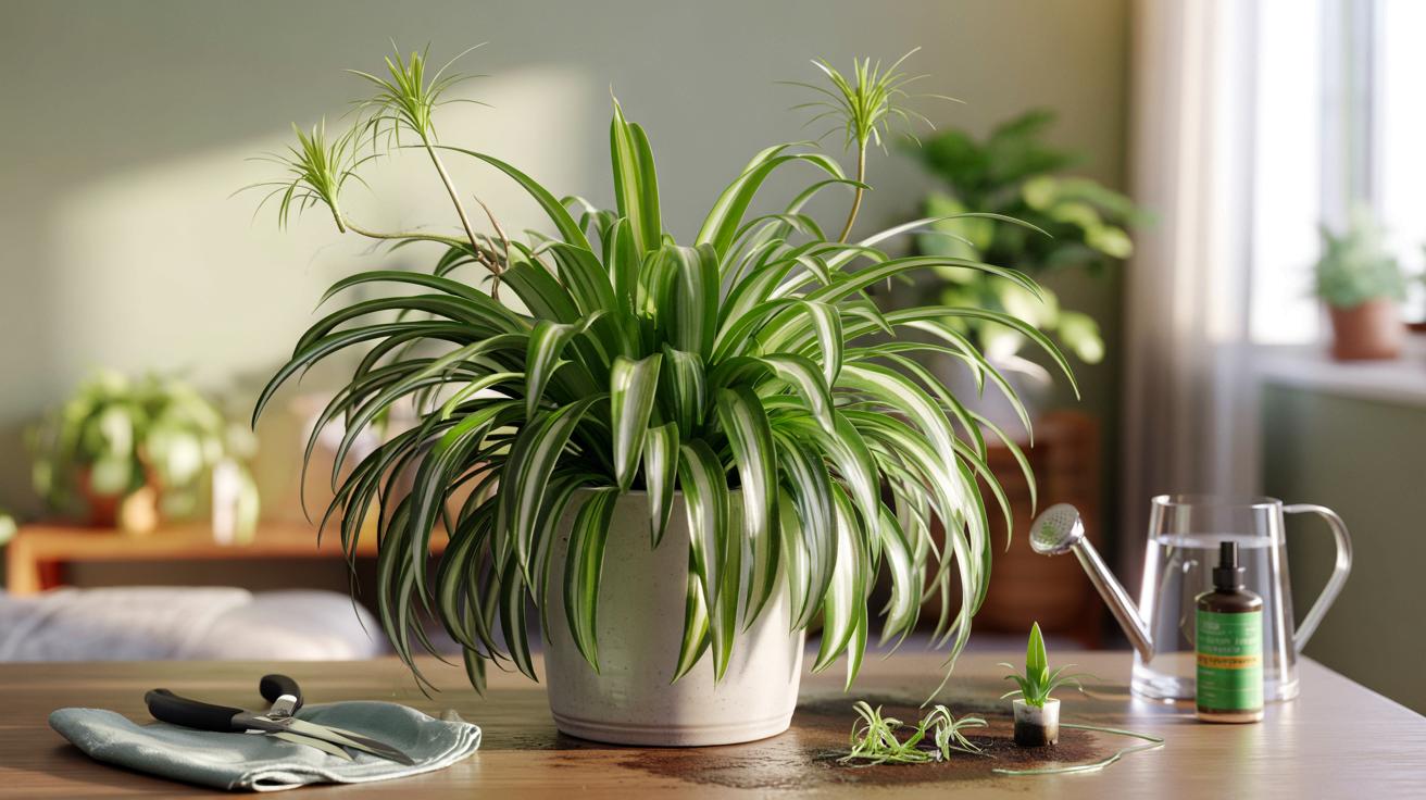 Roślina pająk w formie przez całe lato: 6 wiosennych kroków, których nie ignoruj