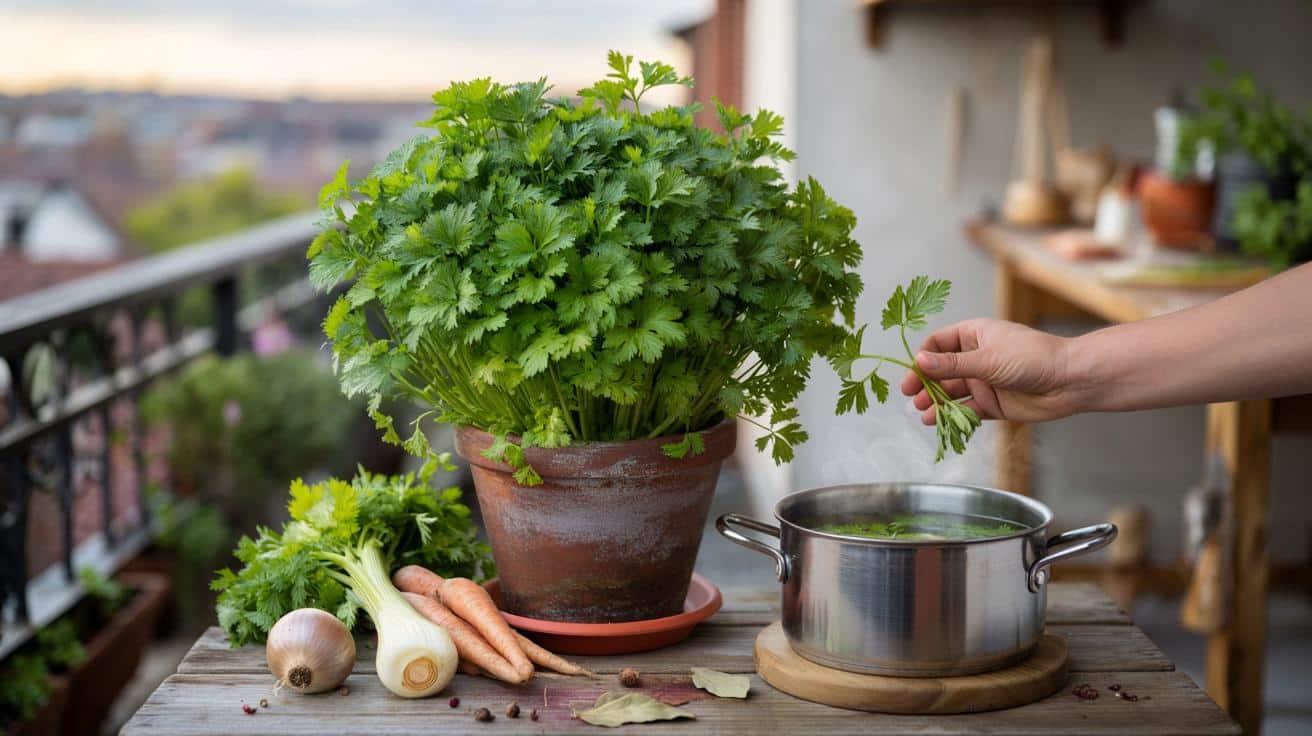 Ta roślina może zastąpić kostki rosołowe w kuchni i doskonale rośnie nawet w małej donicy na parapecie
