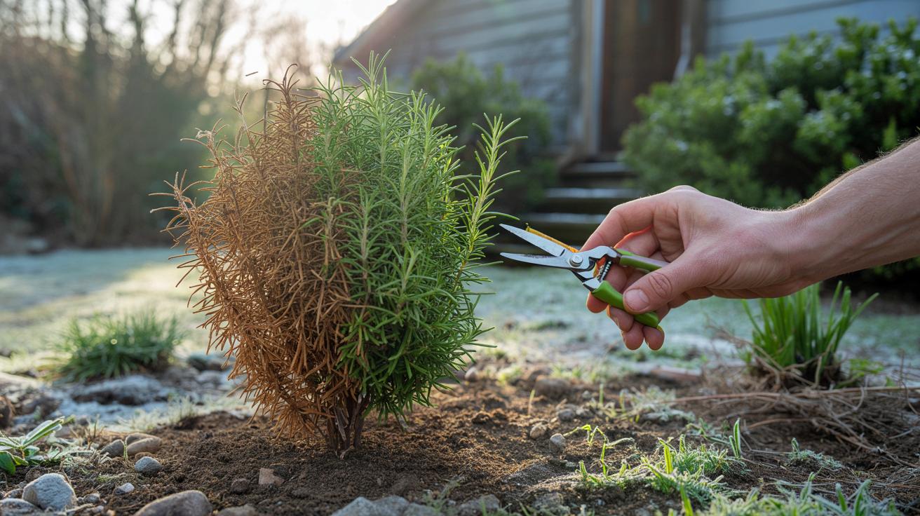 Rosmarin zrobił się w marcu brązowy? Ten sprytny trik uratuje krzak przed wyrwaniem