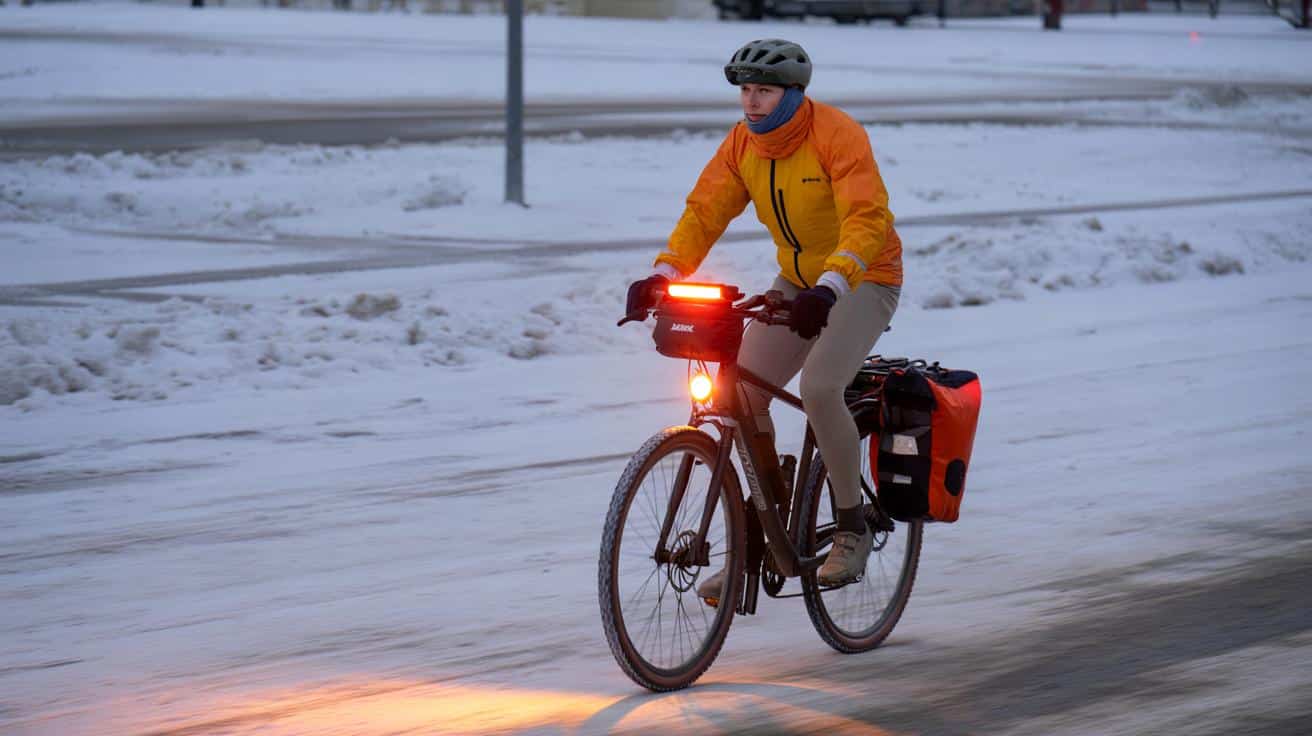 Rower zimą na śniegu i lodzie: 5 zasad, które ratują skórę