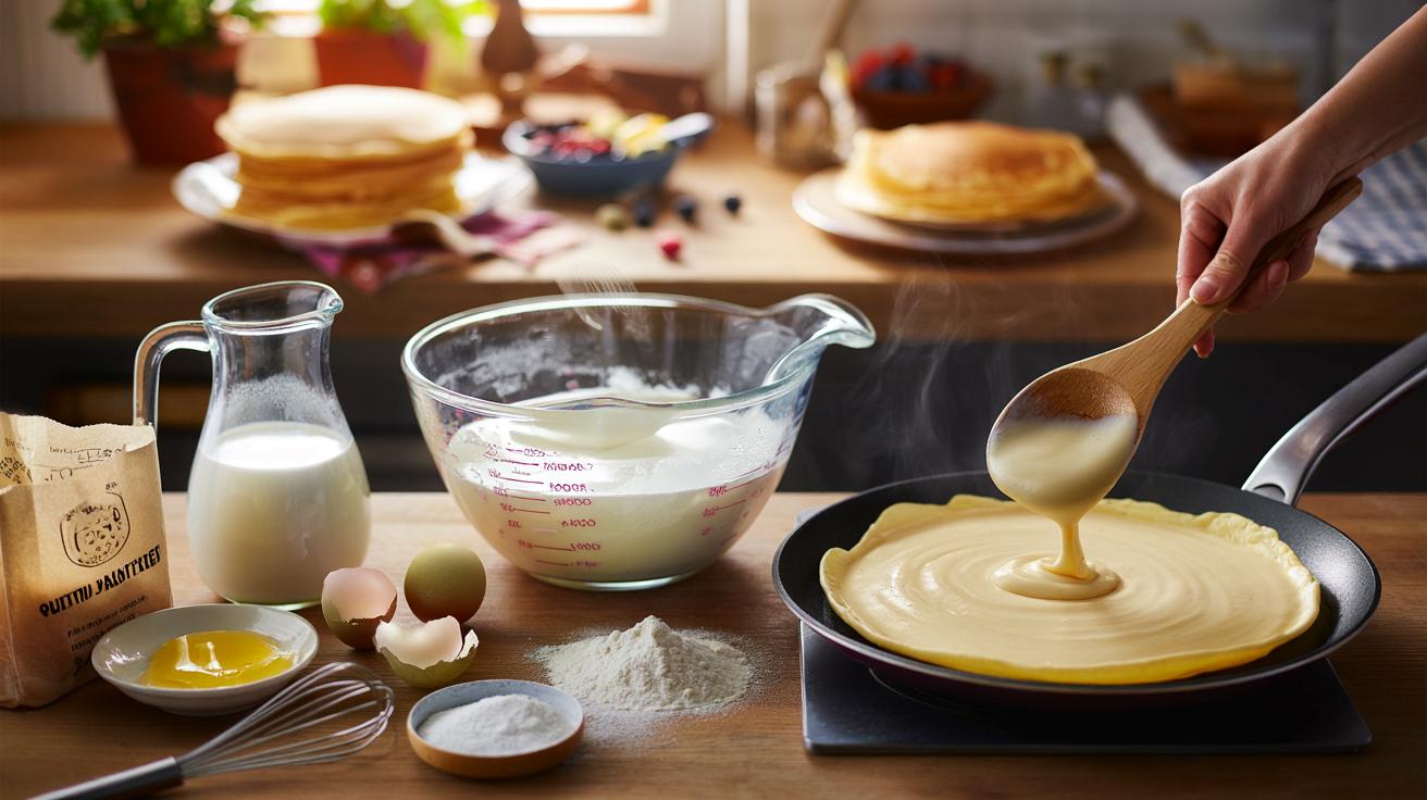 Rozgrzej mleko, a naleśniki wyjdą idealne w kilka minut