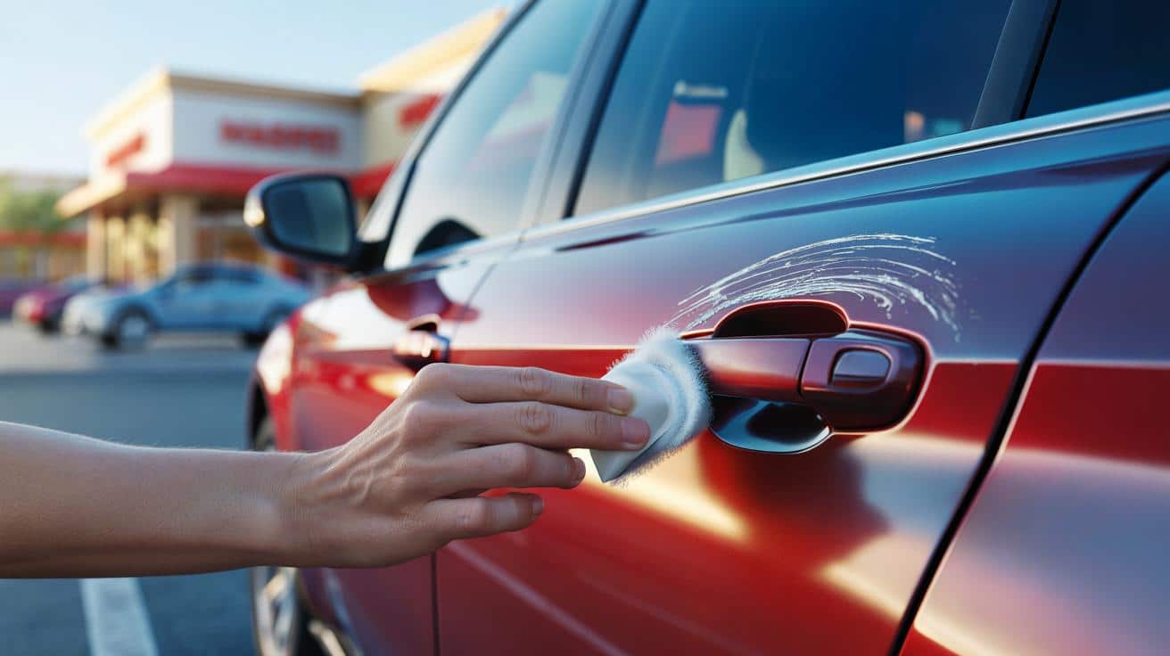 Rozsmaruj pastę do zębów na zadrapaniu na aucie a rysa prawie znika