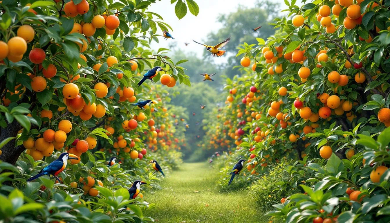 Sadziłem hybrydowe drzewa owocowe, mój ogród przyciągnął mnóstwo ptaków