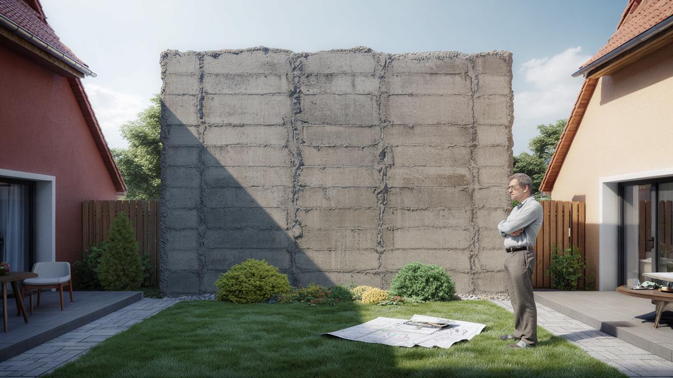 Sąsiad postawił mur przy granicy działki. Czy musi wykończyć go także od twojej strony?