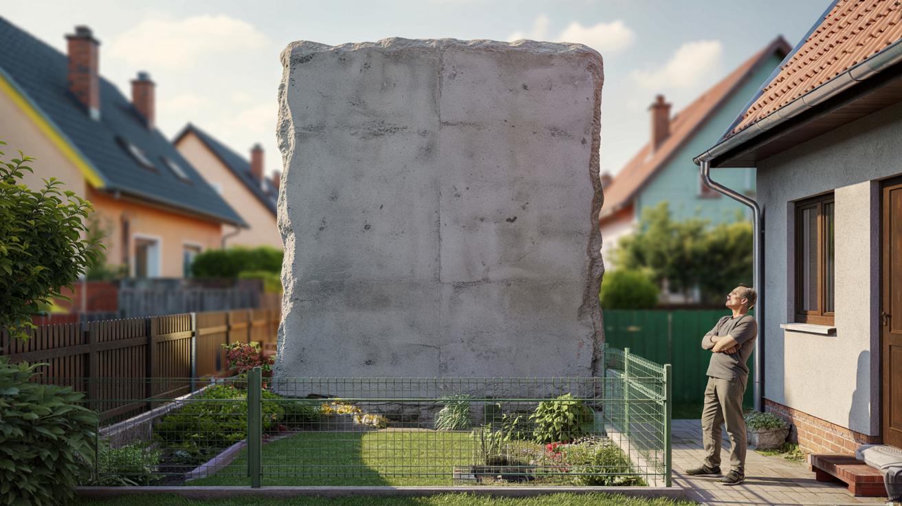 Sąsiad postawił mur przy płocie i zostawił brzydką ścianę. Czy może tak zrobić?