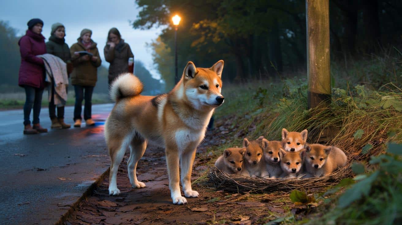 Sąsiedzi śledzą bezpańską suczkę. Finał na skraju lasu ich zaskakuje