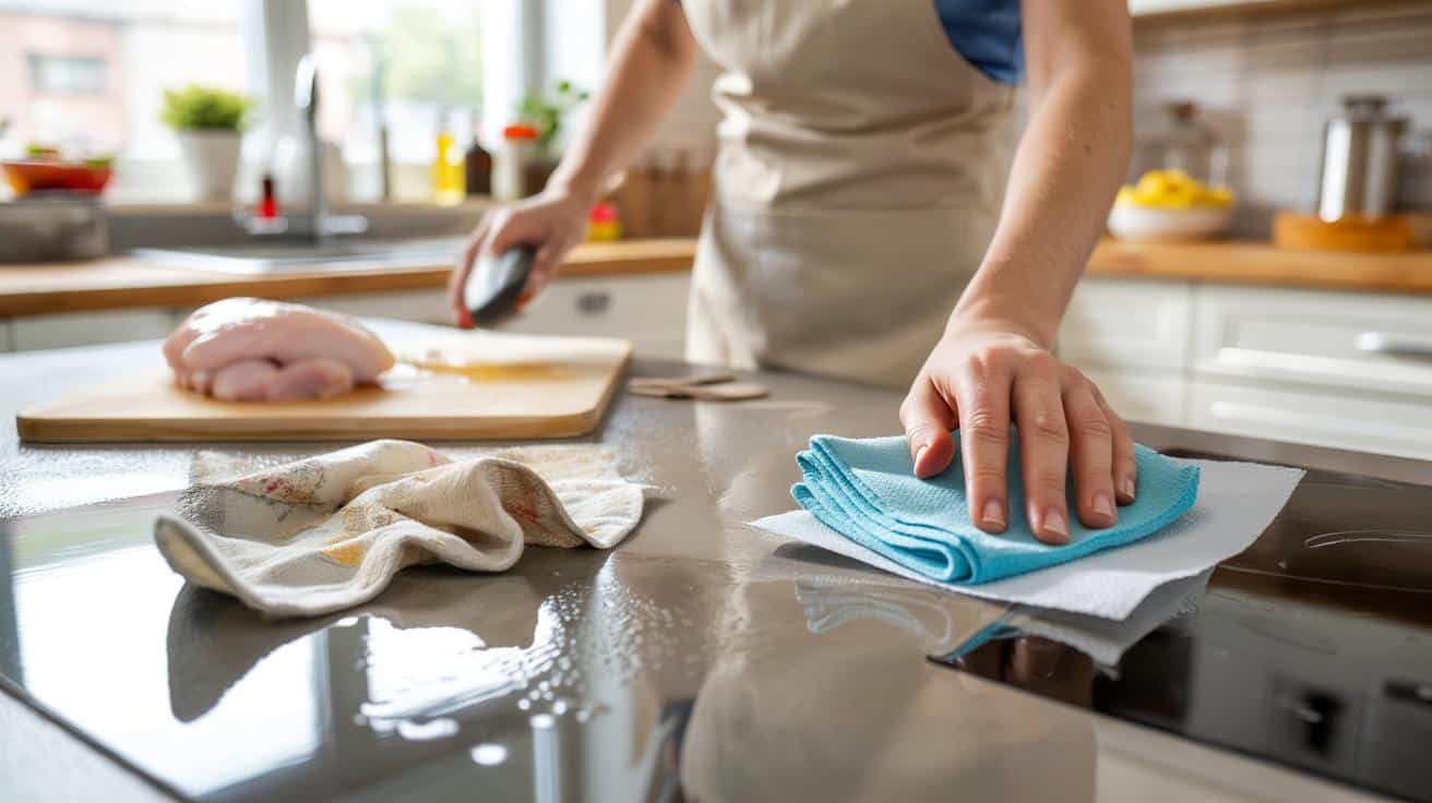 Profesjonalna sprzątaczka wyjaśnia, dlaczego nigdy nie używa ściereczki kuchennej do wycierania blatów i co stosuje zamiast niej