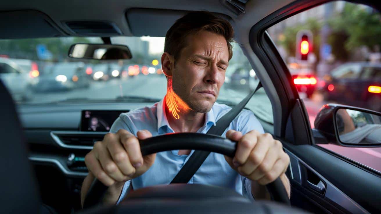 Ściskasz kierownicę tak mocno, że bolą cię dłonie? Twój kręgosłup szyjny krzyczy