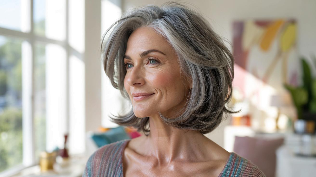 Siwe włosy po 50? Ta jedna fryzura naprawdę odejmuje lat