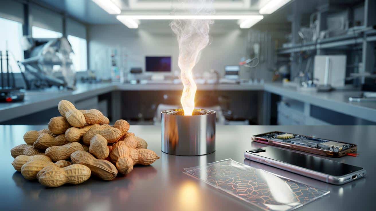 Skorupki po orzeszkach ziemnych zmienią elektronikę? Tani sposób na grafen