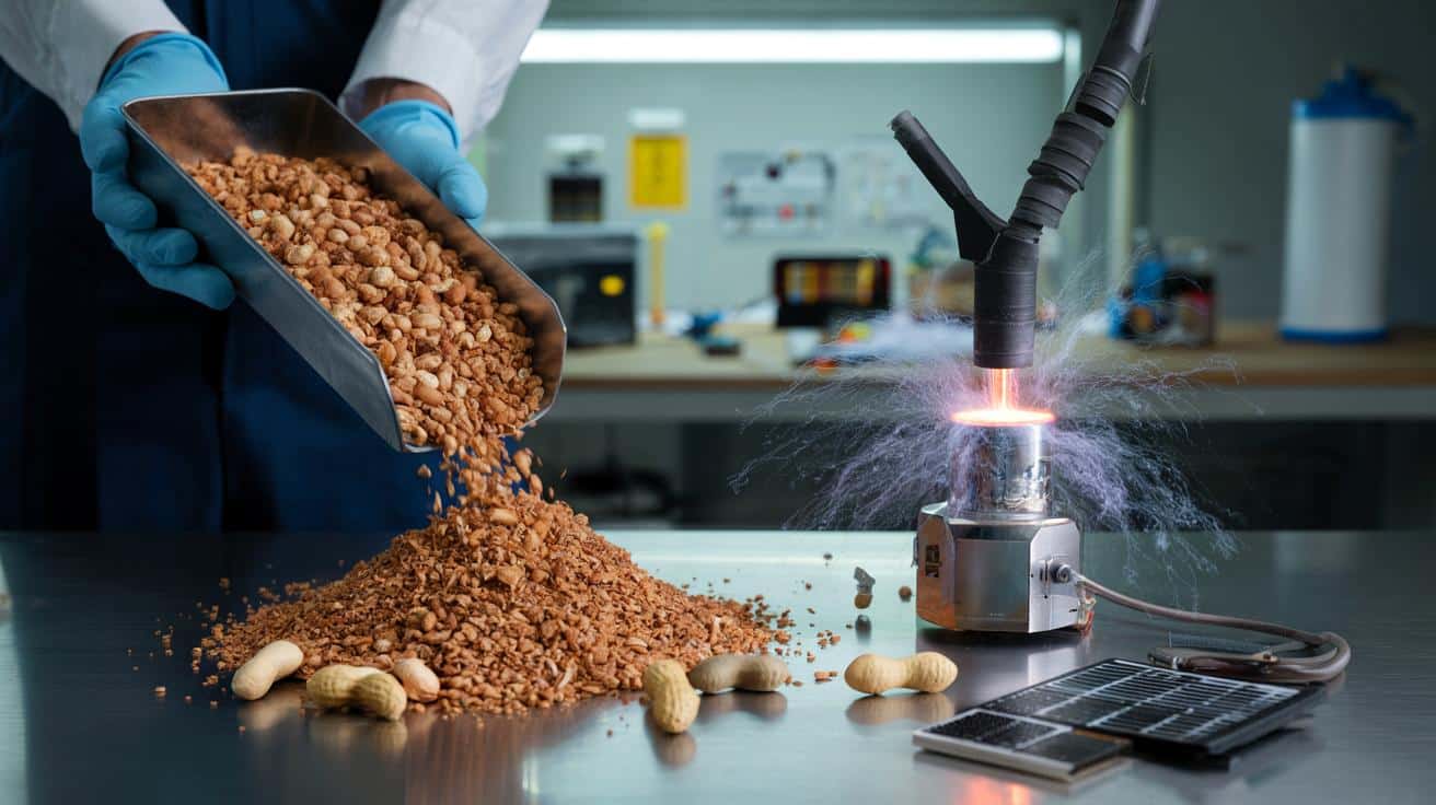 Skorupki z orzeszków ziemnych zamieniają się w tani grafen dla przemysłu