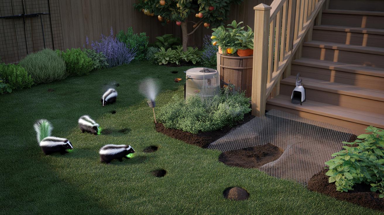 Skunks w ogrodzie? Skuteczne i bezpieczne sposoby, jak się ich pozbyć