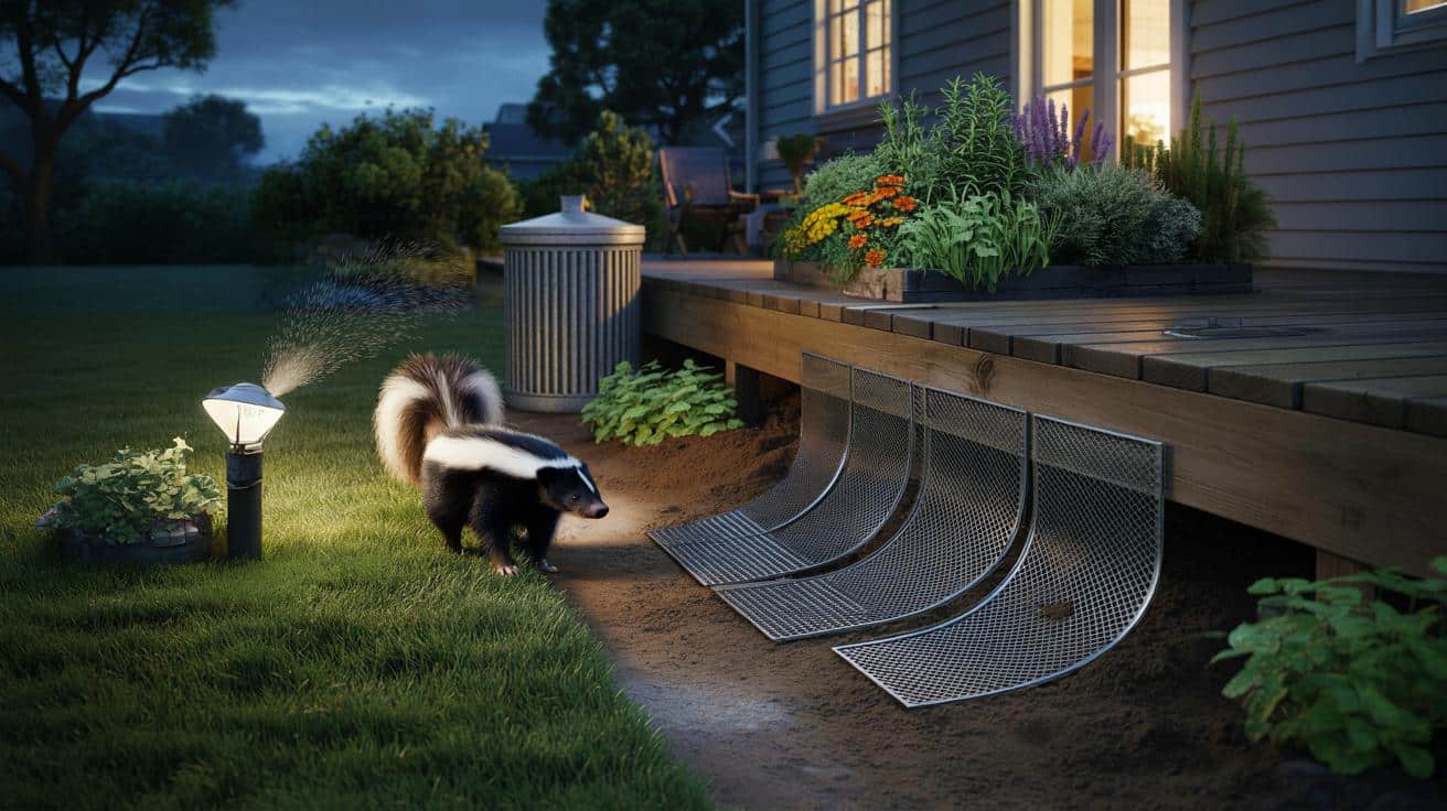 Skunks w ogrodzie? Sprawdzone sposoby, jak się ich pozbyć bez dramatu
