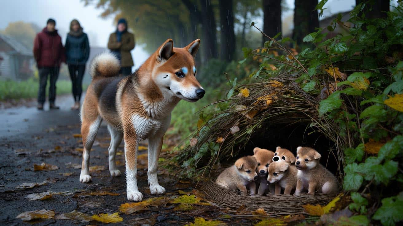 Sąsiedzi śledzą zziębniętą suczkę. W krzakach czekała na nich szokująca scena