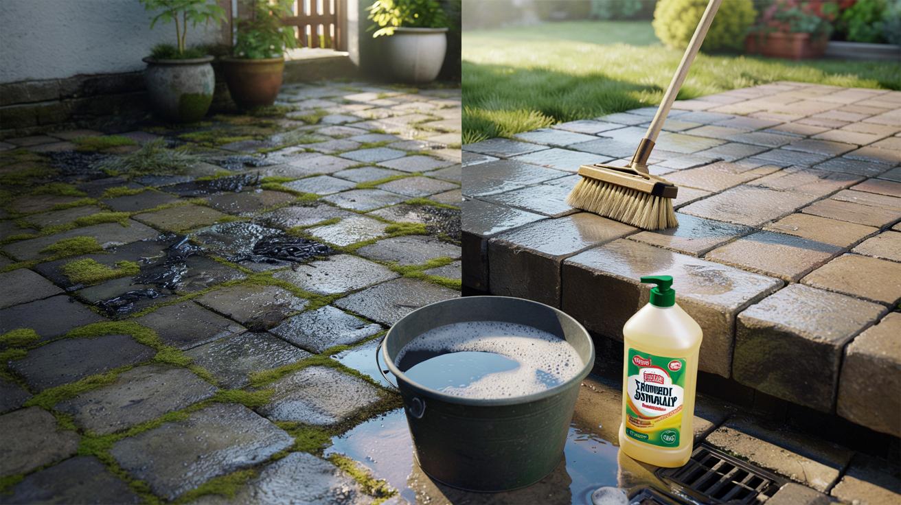 Śliska kostka po zimie? Ten kuchenny trik czyści taras lepiej niż ocet