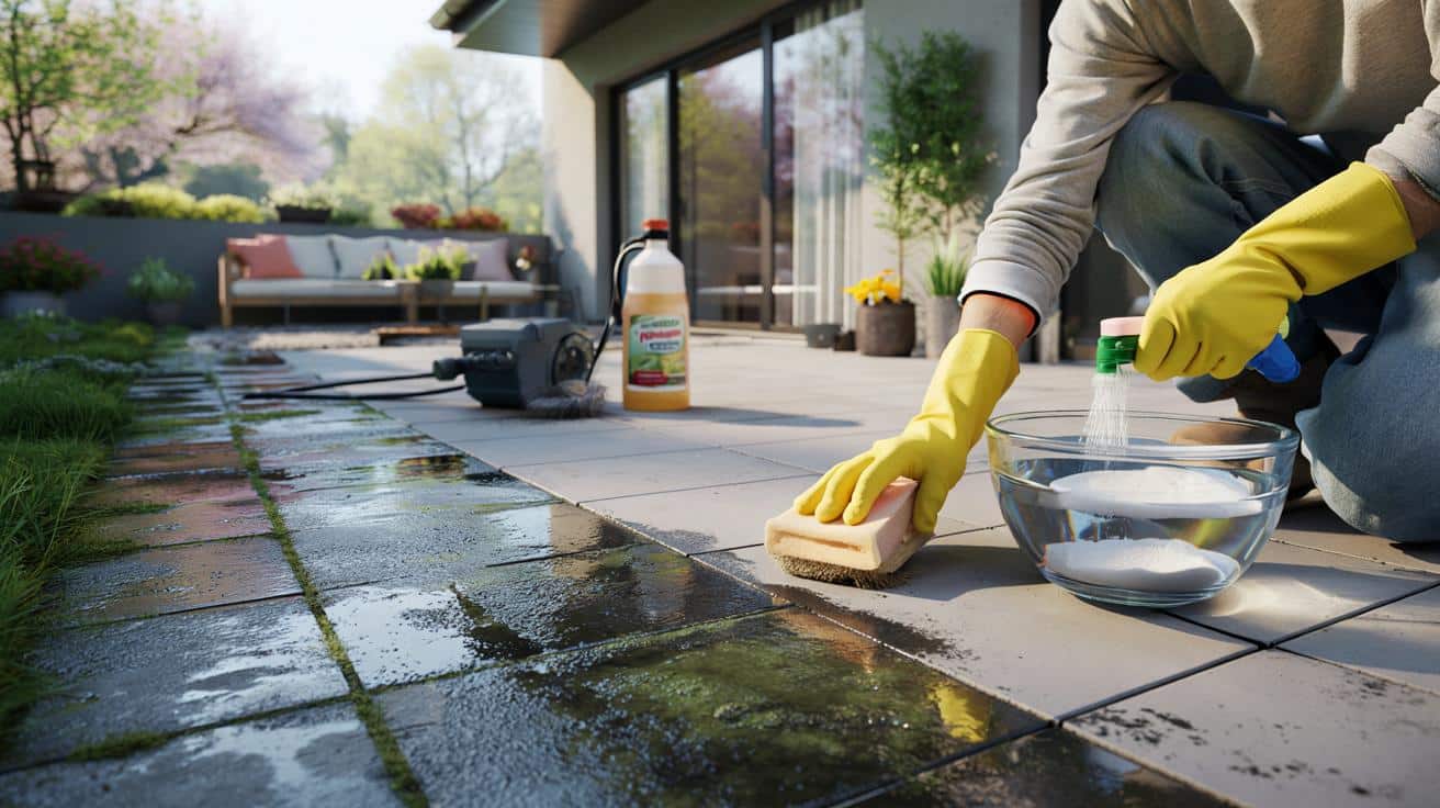 Śliska terasa po zimie? Ten kuchenny trik czyści ją lepiej niż ocet