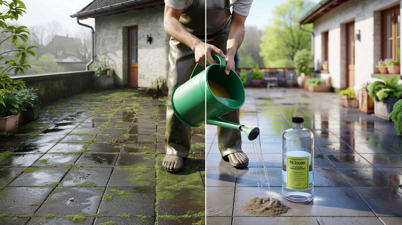 Śliska, zielona terasa po zimie? Ten tani składnik z kuchni robi cuda w godzinę