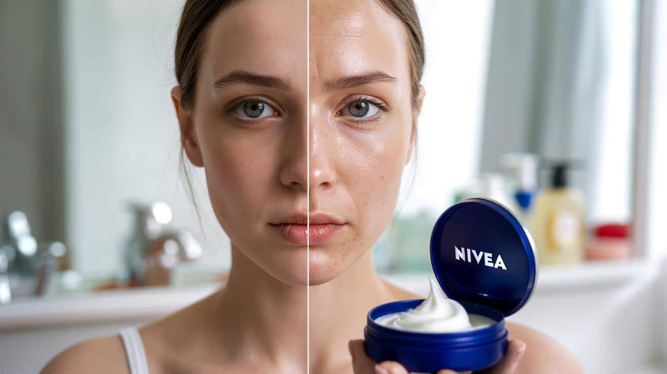 Smarnęłam klasyczną kremem Nivea tylko pół twarzy. Po tygodniu różnica była zaskakująca