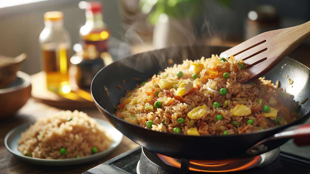 Dlaczego smażony ryż smakuje najlepiej z ryżu ugotowanego dzień wcześniej i co dzieje się wtedy z jego strukturą