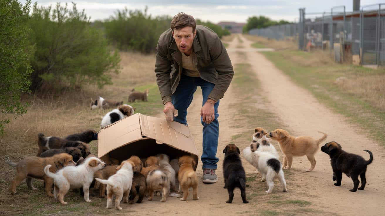 Spacer zamienił się w koszmar: mężczyzna znalazł 15 porzuconych szczeniaków