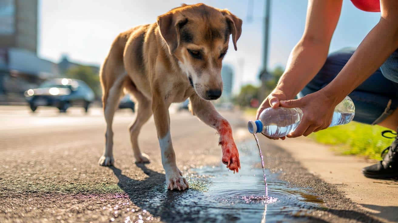 Spalone łapy u psa po rozgrzanym asfalcie? Zrób to od razu
