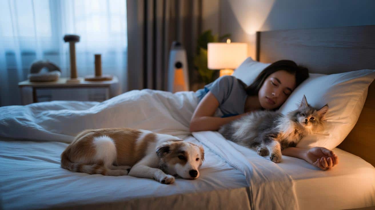 Czy spanie z psem lub kotem w łóżku szkodzi zdrowiu?