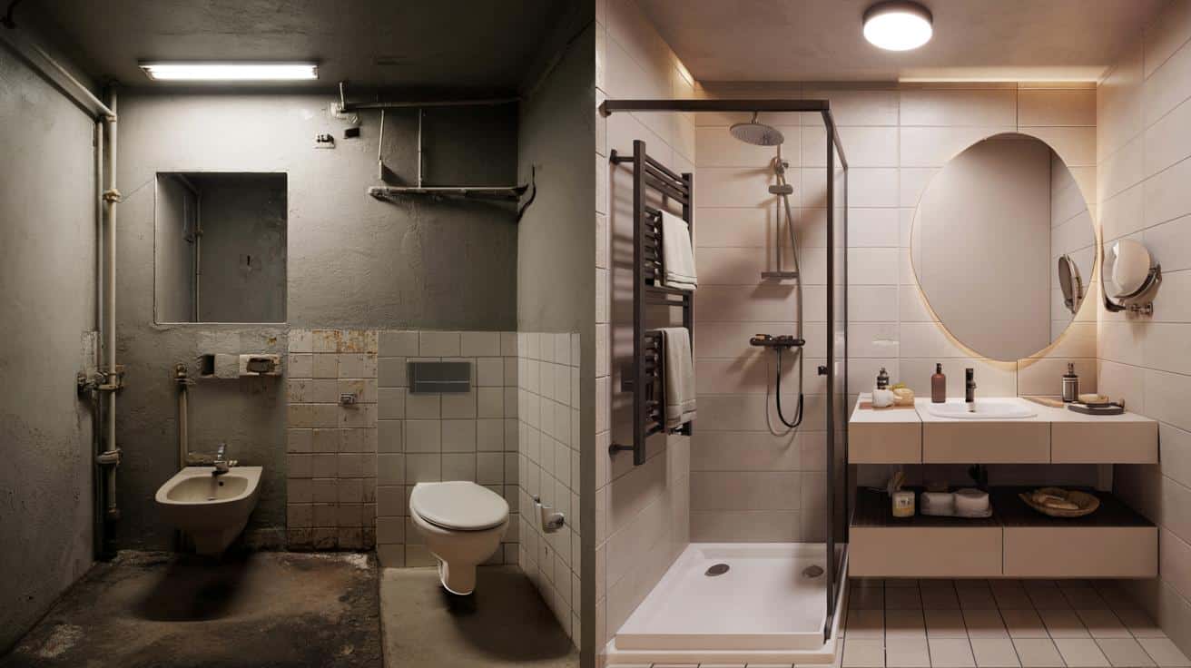 Spektakularna metamorfoza mikrołazienki: z ruiny w nowoczesny azyl