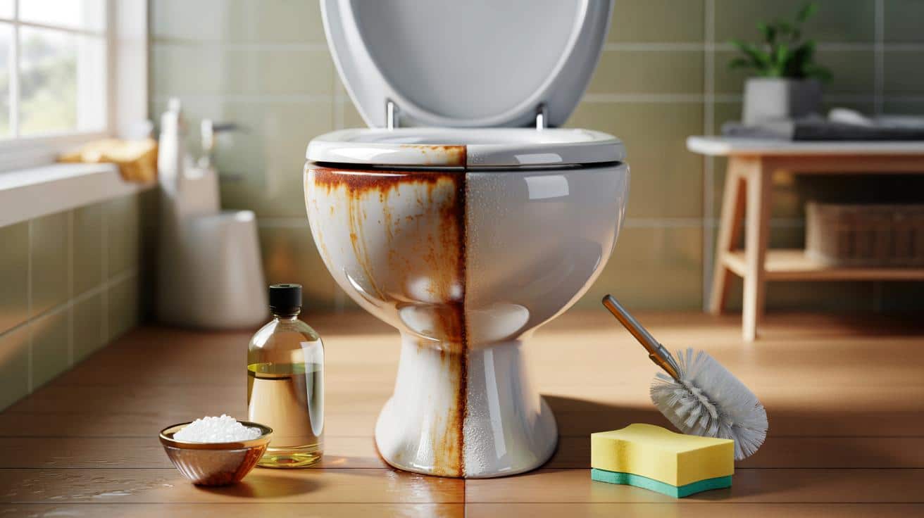 Sposób na rdzawe zacieki w toalecie które wracają co miesiąc