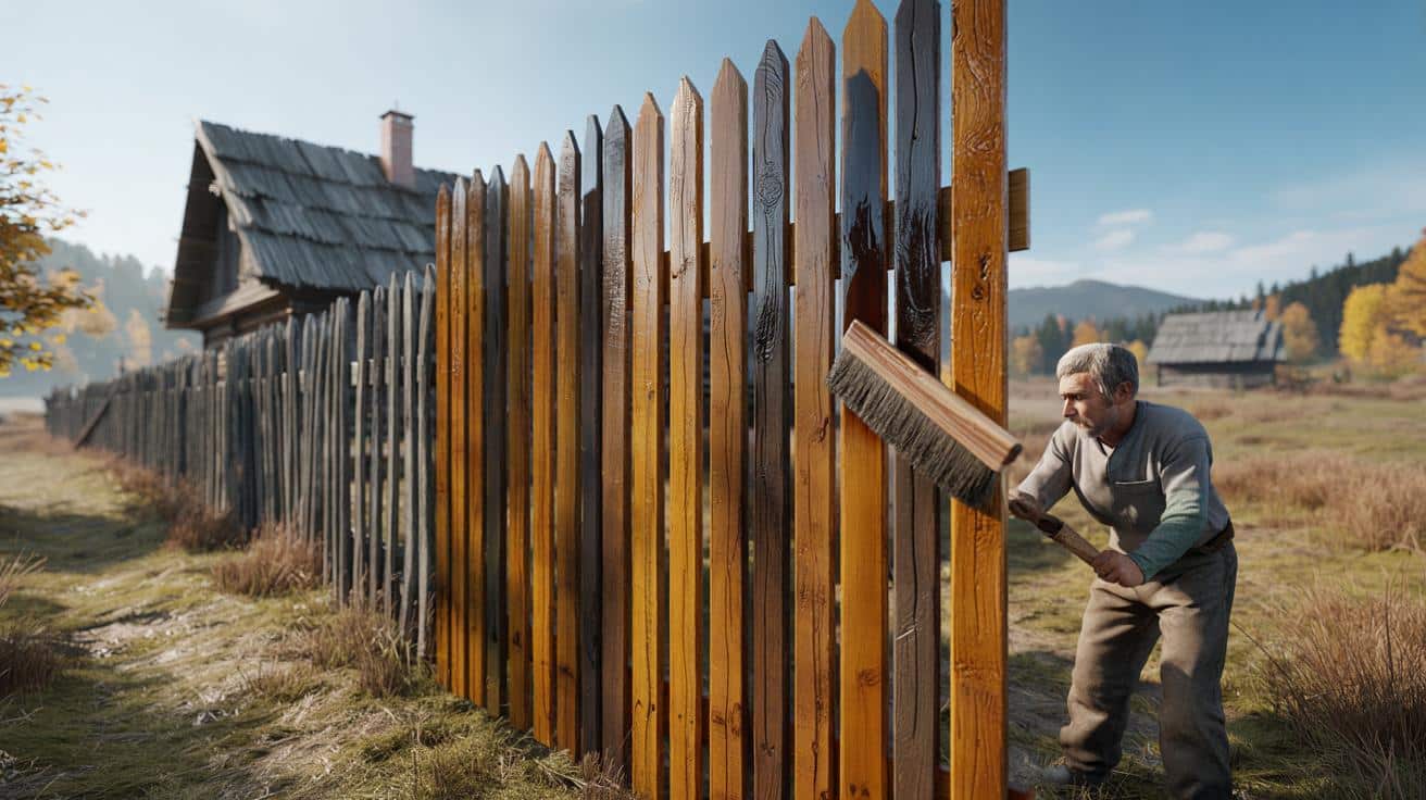 Sposób na to żeby drewniany płot przy domu nie szarzał i nie próchniał przez 15 lat który stosują stolarze na Podhalu i który wymaga jednej impregnacji wykonywanej wyłącznie w suche dni wczesnej jesieni