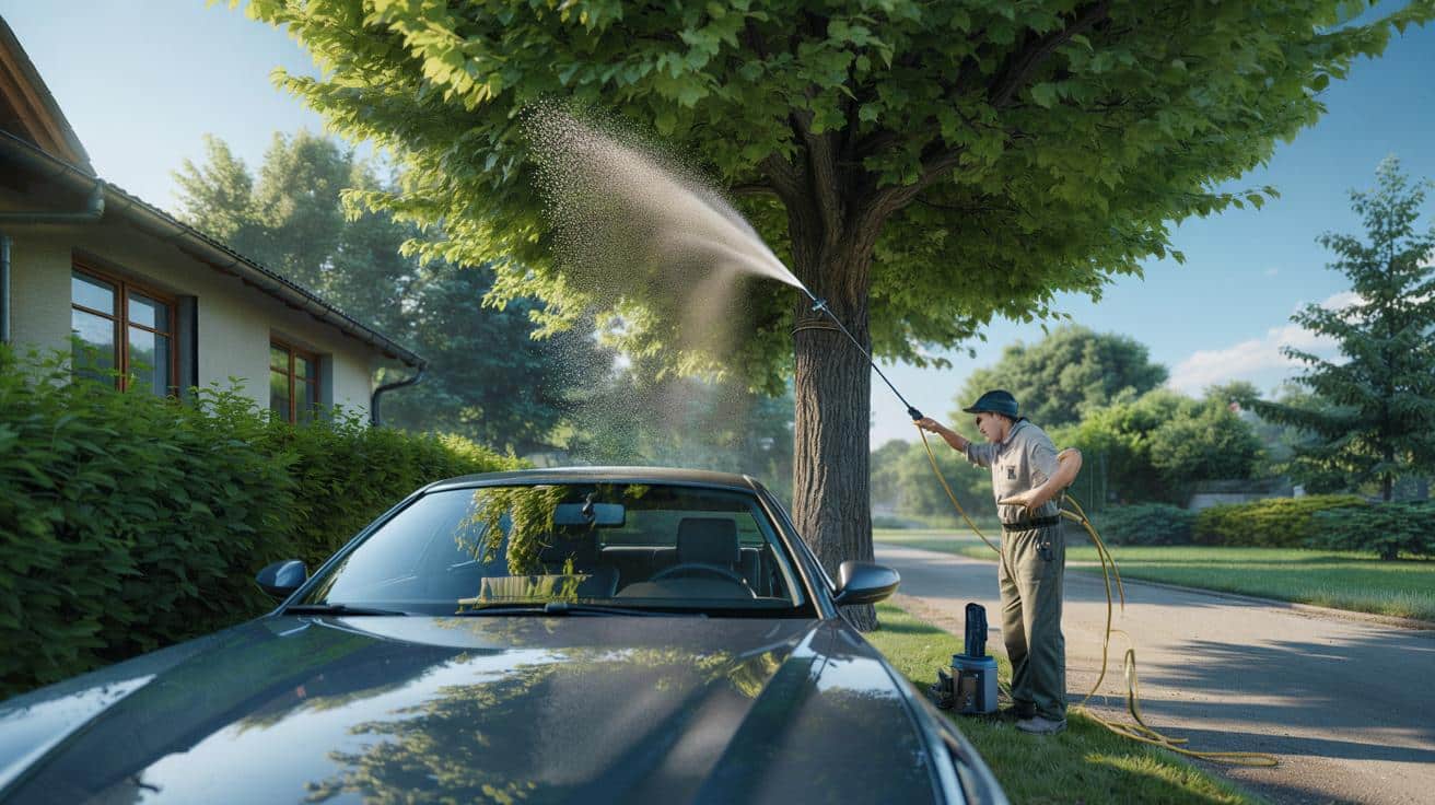 Sposób na to żeby lipa rosnąca przy domu nie zalewała auta lepką rosą przez całe lato który stosują arborydzi i który polega na jednym zabiegu pielęgnacyjnym wykonywanym w maju a nie na cięciu gałęzi