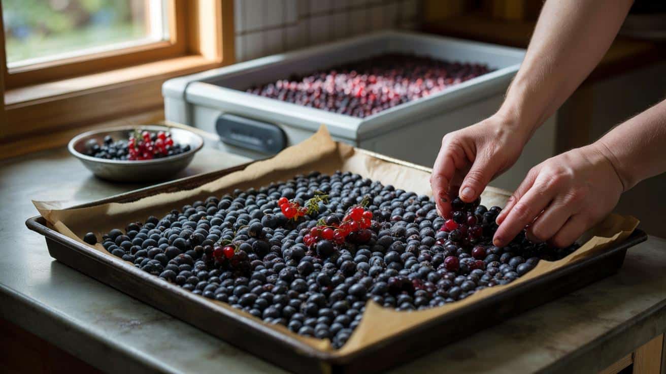 Sposób na to żeby porzeczki zamrożone na zimę zachowały pełny smak i kolor który stosują przetwórnie i który polega na jednej czynności przed włożeniem do zamrażarki a nie na woreczku do mrożenia