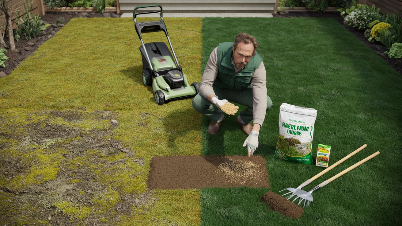 Sprzedawca z ogrodniczego zdradza trik na odnowienie zniszczonego trawnika