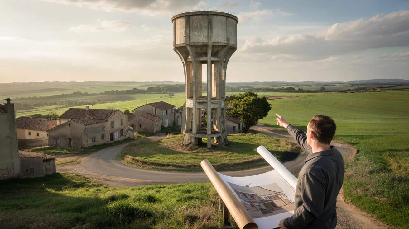 We Francji sprzedają nieczynny wieżowy zbiornik za 1 euro. Jest haczyk