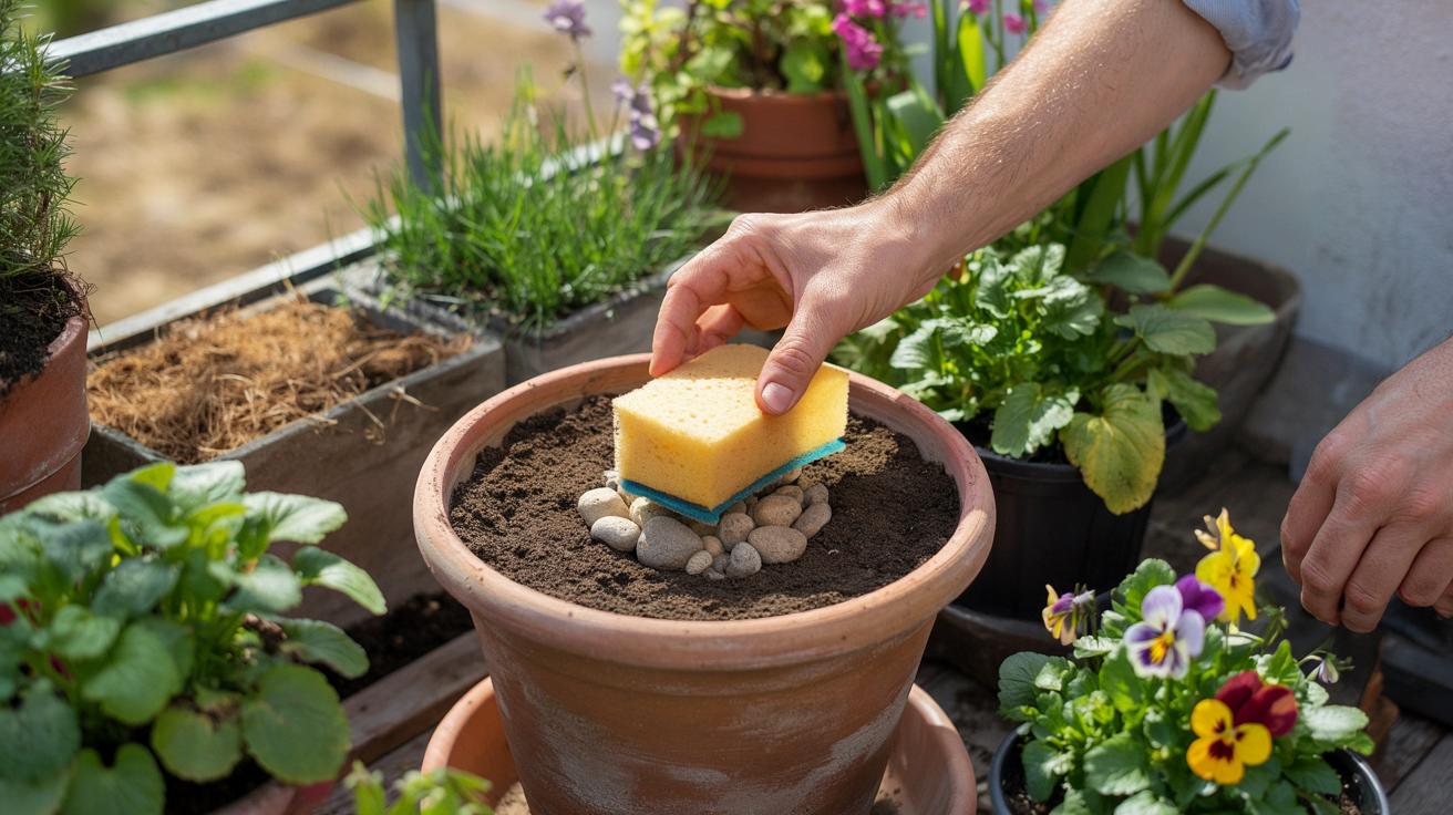Stara gąbka z kuchni uratuje ogród przed suszą? Genialny trik na wiosnę