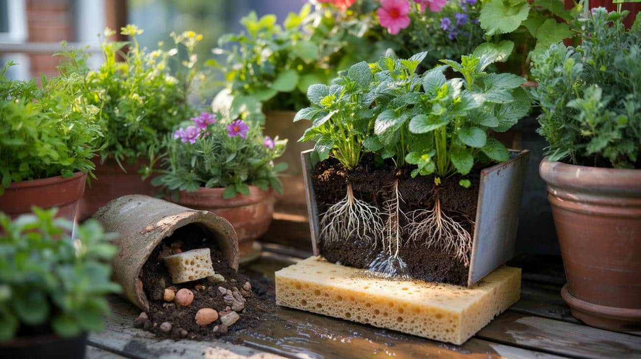 Stara gąbka z kuchni, nowe życie w ogrodzie. Sprytny trik na rośliny, które nie cierpią z pragnienia