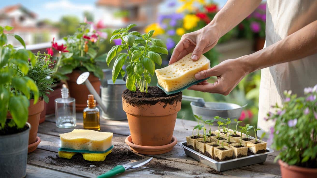 Stara gąbka z kuchni ratuje ogród? Prosty trik dla Twoich roślin