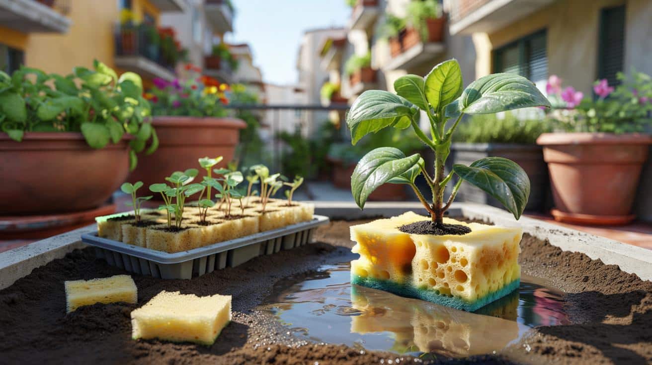 Stara gąbka z kuchni uratuje ogród? Prosty trik na podlewanie i rozsady