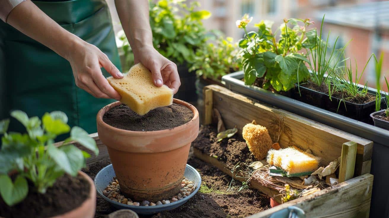 Stara gąbka z kuchni uratuje rośliny przed suszą? Prosty trik na wiosenne podlewanie