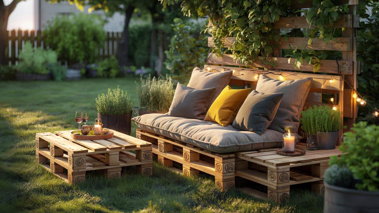 Stara paleta, jedno popołudnie: zrób z ogrodu przytulny lounge