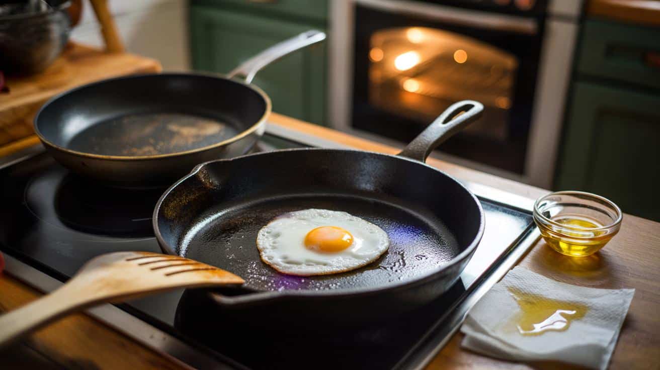 Stara żeliwna patelnia lepsza niż Teflon? Jeden rytuał zmienia wszystko
