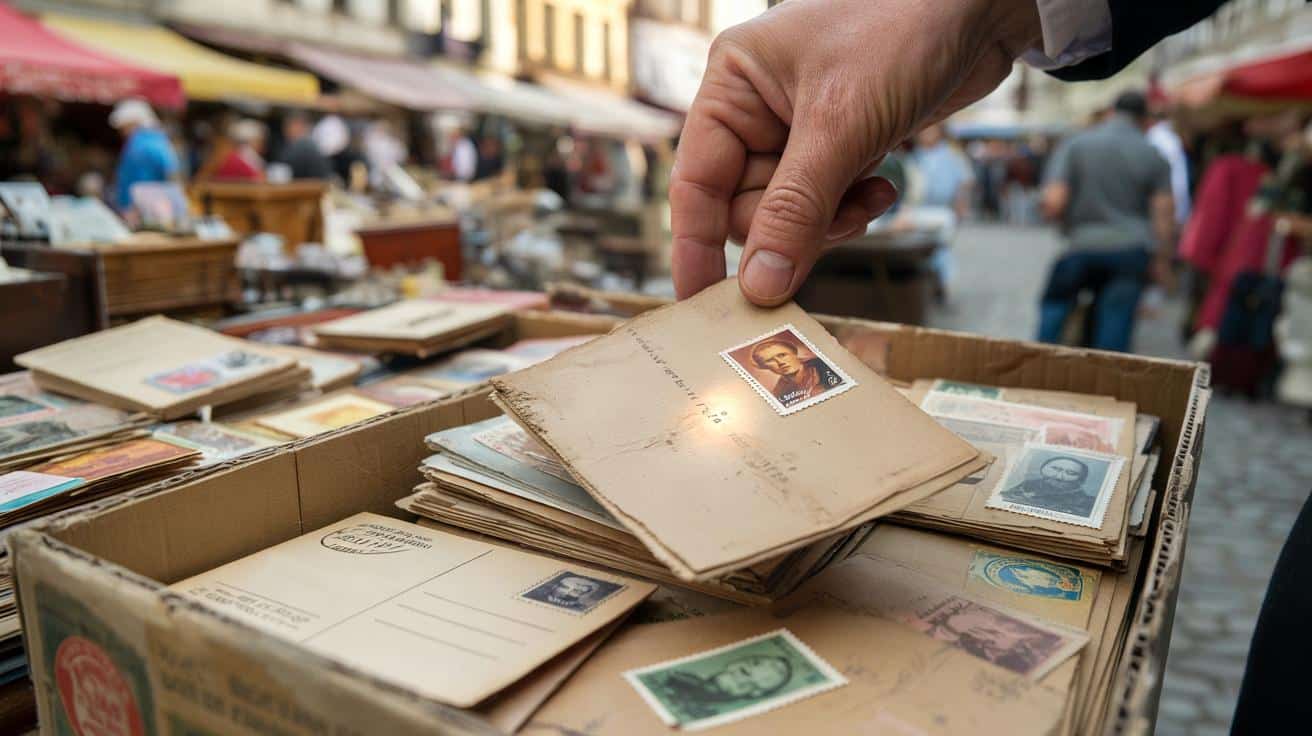 Stare kartki pocztowe z targu mogą kryć znaczki warte fortunę